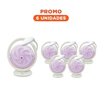 Pack6 Soplador Portatil Recargable con Luz Integrada 3 Velocidades Lila