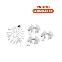 Pack4 Estilo Led Con 20 Clips Para Fotos 3 Metros Multicolor Para Decoracion Y+Regalo Sticker