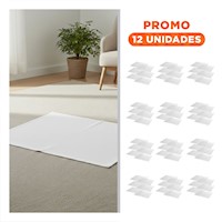 Pack12 Pack 6 Individual Blanco Liso Rectangular 30x45cm para Comedor Hogar Y+Regalo Sticker