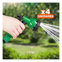 Pack4 Equipo Ajustable de Riego de 15 Metros para Jardines y Patio del Hogar