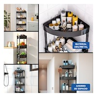 Soporte Esquinero Negro 5 Niveles con Ruedas Formato Compacto Facil de Ubicar Y+Post It