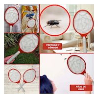 Aparato Mosquitera Profesional de Mano para Eliminacion Rapida Rojo Y+Post It