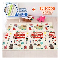 Pack4 Alfombrilla Infantil de Decoracion Hogar para Casa Sala Dormitorio Suave Y+Papel Regalo
