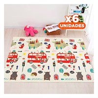 Pack6 Moqueta Moderna de Decoracion para Hogar Casa Sala Dormitorio Suave Y+Regalo Sticker