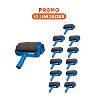 Pack12 Brocha Rodillo para Pintar Rapido y Parejo Azul Negro Y+Regalo Sticker