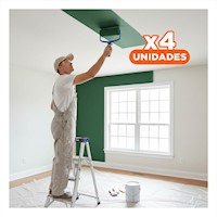 Pack4 Recubridor Rodillo para Pintar Superficies Grandes Resultado Parejo Azul Negro