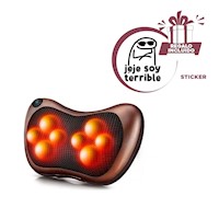 Cojin de Masaje Electrico para Espalda y Cervical en Hogar Y+Regalo Sticker