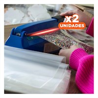 Pack2 Dispositivo Practico para Cerrar Bolsas Rapidamente Azul Y+Regalo Sticker