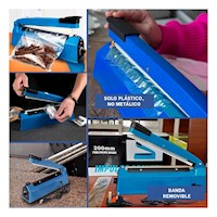 Sellador Portatil Compacto y Resistente Conservacion Alimentos 200mm - Azul - 31x11cm Y+Post It