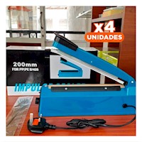Pack4 Herramienta para Sellar Bolsas Versatil y Segura Para Cocina 200mm - Azul - 31x11cm