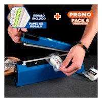 Pack6 Dispositivo de Cierre Versatil y Seguro Para Picnic 200mm - Azul - 31x11cm Y+Papel Regalo