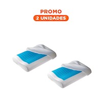 Pack2 Modelo Cervical Ortopedico con Gel para Descanso Natural y Uso Diario