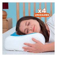 Pack4 Opcion Cervical Ortopedica con Gel para Descanso Saludable en Casa