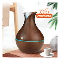Pack4 Difusor para Ambientes del Hogar con Diseno Decorativo en Madera Oscuro