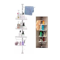 Organizador de Ducha Blanco para Casa con Diseno Vertical y Uso Diario Y+Papel Regalo