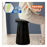 Pack2 Butaca Ligera y Estable con Seguro Portatil para Añadir Asientos Negro Y+Papel Regalo