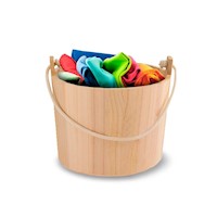 Recipiente de Madera con Agarradera de Cuerda 24x20cm para Centro de Mesa Y+Papel Regalo