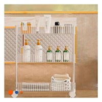 Organizador Lateral 3 Niveles con 4 Ruedas Almacenaje Seguro Acrilico Y+Ligas Regalo