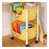 Modulo Kawaii 3 Niveles Diseno Pato Practico para Hogar y Exteriores Amarillo