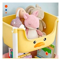 Modulo Kawaii 3 Niveles Almacenaje Comodo Diseno Pato Amarillo Y+Ligas Regalo