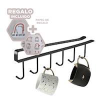 Soporte de Gabinete 6x1 Color Negro con Estructura Firme para sus Tazas Y+Regalo Sticker