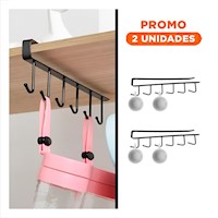 Pack2 Equipo de Gancho 6x1 Color Negro con Superficie Firme de Apoyo Real