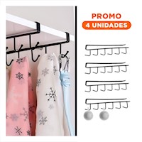 Pack4 Mueble Auxiliar 6x1 Color Negro con Rejilla de Seguridad de mucha Carga Y+Regalo Sticker