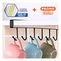 Pack4 Mueble Auxiliar 6x1 Color Negro con Diseño Duradero en su Vivienda Real Y+Papel Regalo