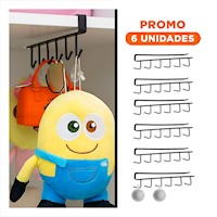 Pack6 Mueble Auxiliar 6x1 Color Negro de Alta Resistencia para su Despensa