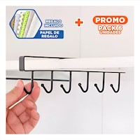 Pack6 Mueble Auxiliar 6x1 Color Negro de Estetica Moderna para todos los Padres Y+Papel Regalo