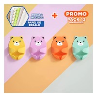 Pack12 Torre de Ganchos Dibujos Animados para Gente que Ama el Orden Sano Y+Papel Regalo