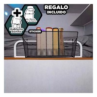 Articulo de Menaje 26x8x13 cm de Negro con Estructura Firme para Utiles Y+Regalo Sticker