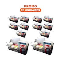 Pack12 Torre de Rejilla 26x8x13 cm de Negro con Soporte Estable y muy Superior Y+Regalo Sticker