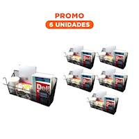 Pack6 Herramienta de Hogar 26x8x13 cm de Negro de Alta Resistencia en su Casa