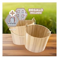 Caja Decorativa de Madera con Agarradera de Cuerda para Ordenar y Decorar Y+Regalo Sticker