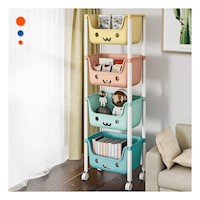 Organizador Infantil con Caritas 4 Niveles Diseno Alegre para Casa Multicolor