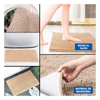 Alfombra Ligera Microfibra 40x60cm Crema Funcional y Suave Ideal Para Casa Y+Post It