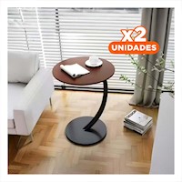 Pack2 Mostrador Circular 40x60cm Marron y Negro Estructura Firme Uso Diario Y+Regalo Sticker