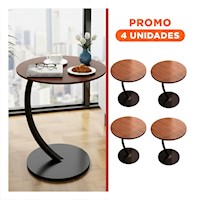 Pack4 Repisa Circular 40x60cm Marron y Negro Estilo Moderno Hogar Plus Y+Regalo Sticker