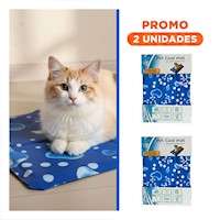 Pack2 Manta con Gel Interno Sensacion Fresca 30x40cm S Azul Burbuja Y+Regalo Sticker