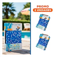 Pack2 Alfombrilla para Piso con Estilo Burbuja Interior 50x65cm MD Celeste Y+Regalo Sticker