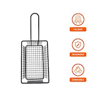 Cesta para Freir Negro Rectangular con Asa Larga para Cocina Moderna Y+Ligas Regalo