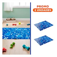 Pack2 Manta para Superficie Plana Estilo Burbujas 40x60cm M Azul Y+Regalo Sticker