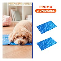 Pack2 Tapiz para Piso Interior Patron Huesitos 40x60cm M Azul Y+Regalo Sticker