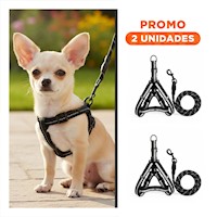 Pack2 Juego de Caminata con Control Seguro y Ajuste Negro 120cm Negro Y+Regalo Sticker