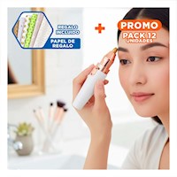 Pack12 Accesorio Portatil de Cejas Blanco Recargable Moderno Y+Papel Regalo