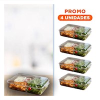 Pack4 Gaveta de Acrilico para Frutas 30x16x6cm Transparente Y+Regalo Sticker