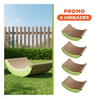 Pack4 Rascador Creativo en Forma de Platano en Color Marron para Interior