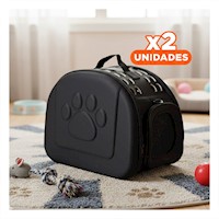 Pack2 Modelo en Color Negro Hecho para Mascotas con Huellita en Goma Y+Papel Regalo
