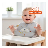 Pack4 Protectores Infantiles de Silicona con Carita Plomo Duradero y Seguro